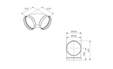 Load image into Gallery viewer, ERB90 BORA Ecotube bend 90 round incl. sealing material (1pcs.)
